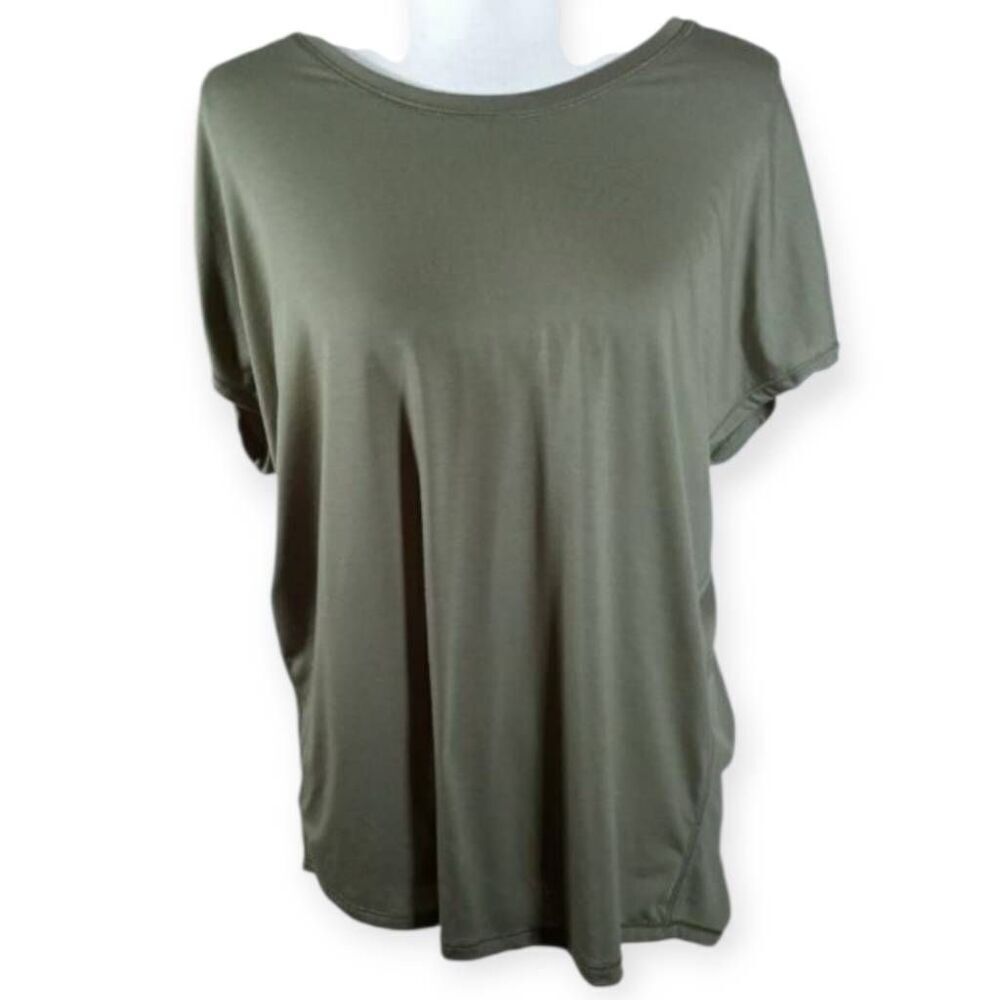 ATHLETIC WORKS ARMY GREEN T-SHIRT SZ.S EUC.